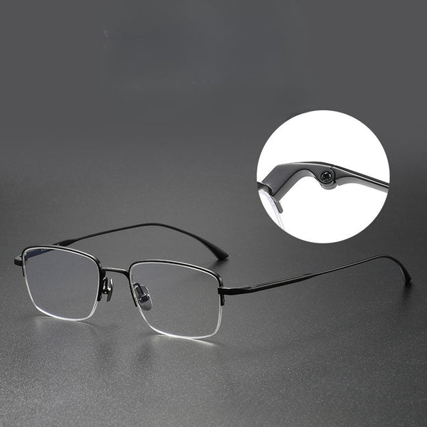 Retro Titanium Square Glasses Frame MIES