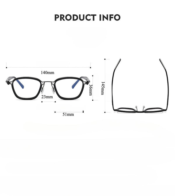 Retro Titanium Square Glasses Frame5861