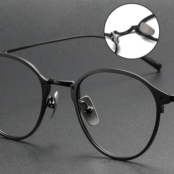 Titanium Vintage Round Eyeglasses Frames KJ-40