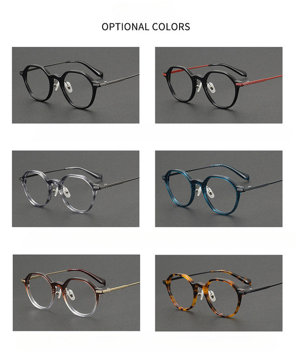 Wexler Vintage Titanium Round Glasses Frame