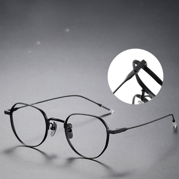 Titanium Geometric Glasses Frame 80803