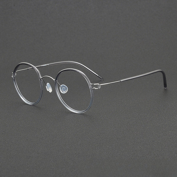 Osch Vintage Titanium Round Glasses Frame