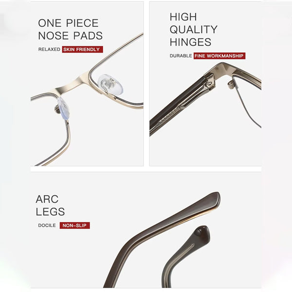 Ultralight Photochromic Progressive Blue Light Blocking Reading Glasses - CML-1998