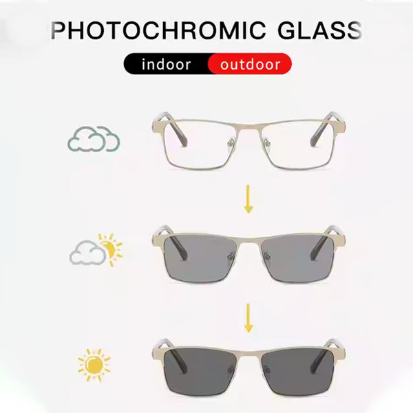 Ultralight Photochromic Progressive Blue Light Blocking Reading Glasses - CML-1998