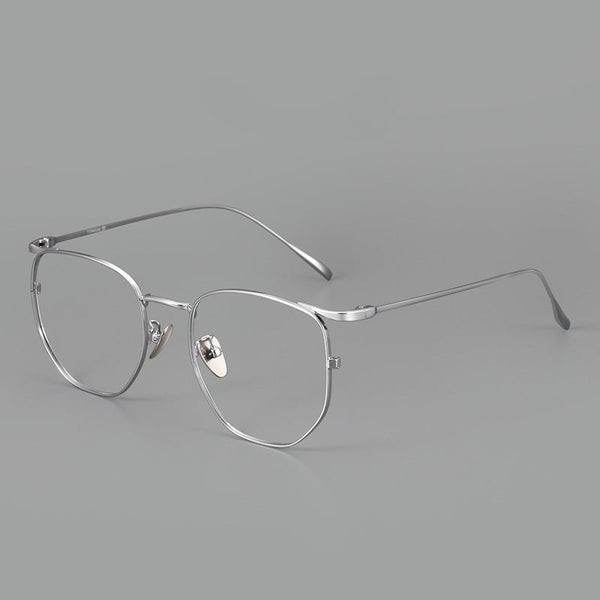Titanium Geometric Glasses Frame ST10901