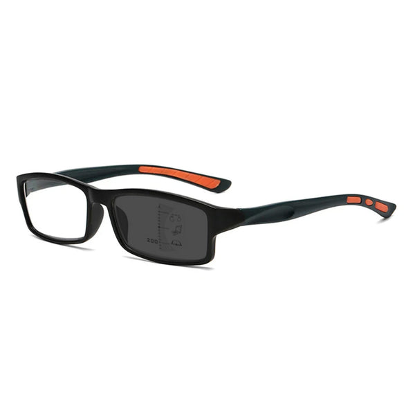 Ultralight Sports Multifocal Reading Glasses – Progressive, Photochromic, Blue Light Blocking- CML048