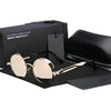 Retro Round Metal HD Polarized Steampunk Sunglasses