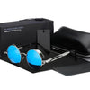 Retro Round Metal HD Polarized Steampunk Sunglasses