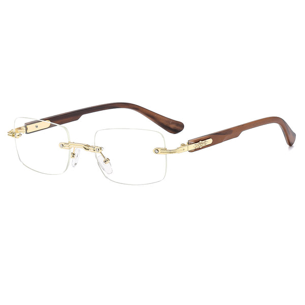 Croxx Square Frameless Stylish Embossed Anti-Blue Light Reading Glasses