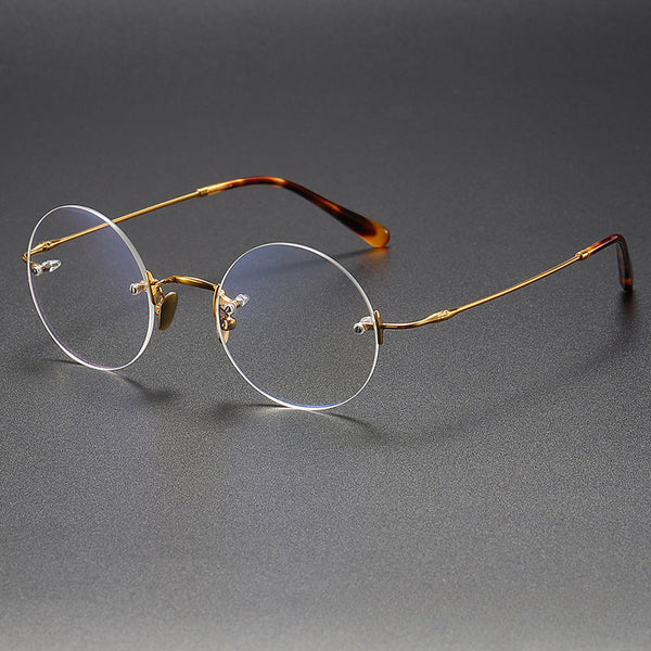 Titanium Rimless Oval Glasses Frames ZY007