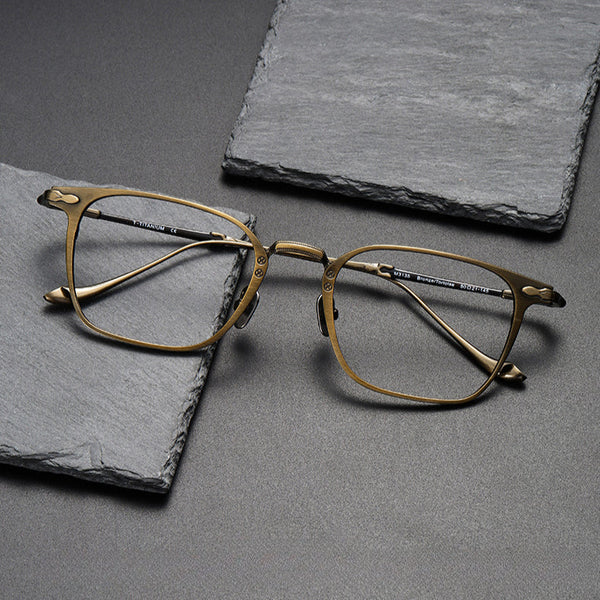 Olawt Retro Titanium Square Glasses Frame