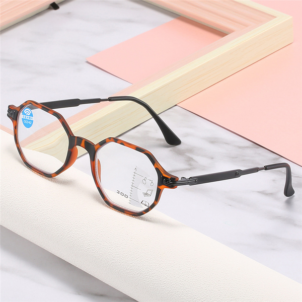 Fashionable Zoom Multi-Focus Anti-Blue Light Reading Glasses