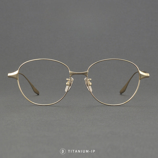 Waryn Vintage Titanium Round Glasses Frame