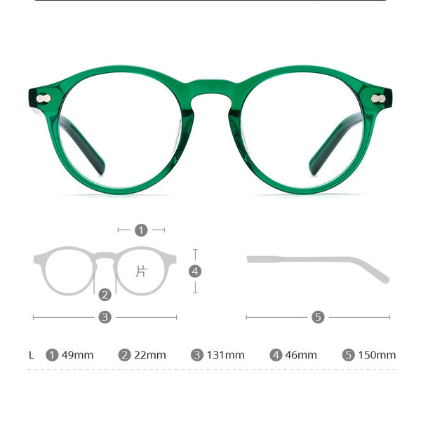 Acetate Round Glasses Frames 19401