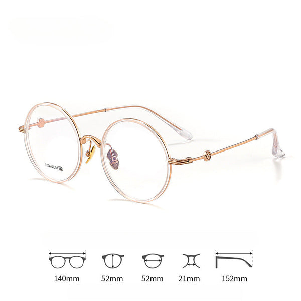 Field Vintage Round Titanium Glasses Frame