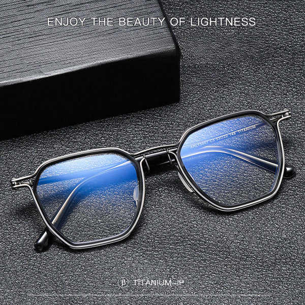 Morley Vintage Titanium Polygon Glasses Frame