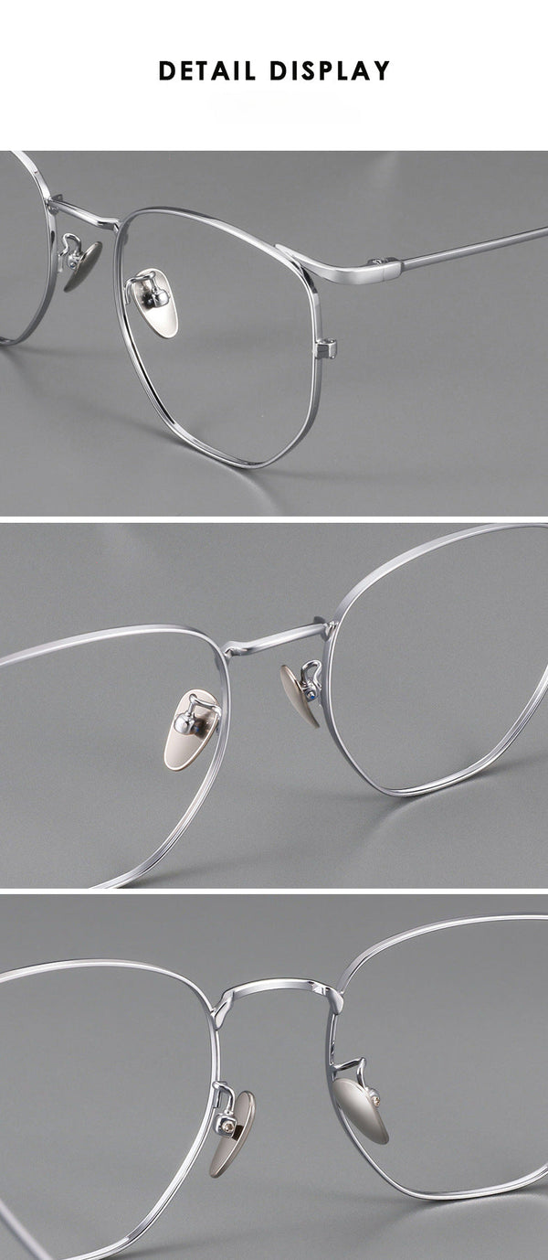 Titanium Geometric Glasses Frame ST10901