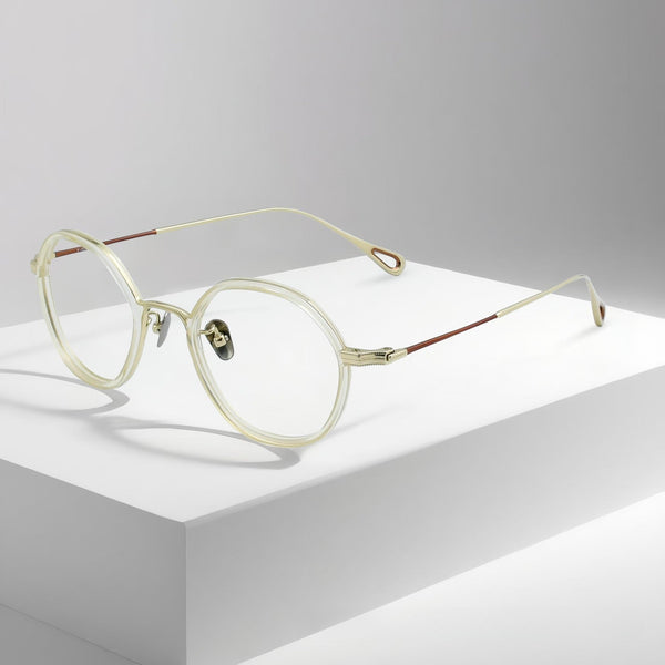 Gildo Retro Round Titanium Glasses Frame
