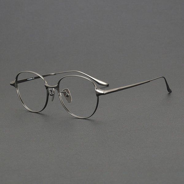 Waryn Vintage Titanium Round Glasses Frame