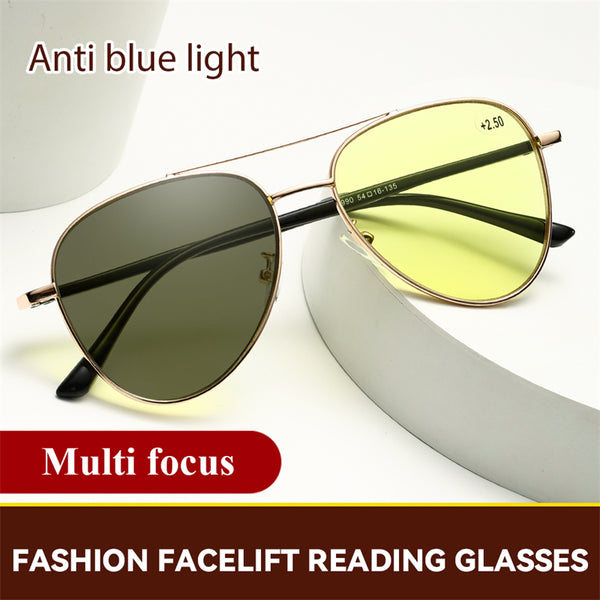 Night Vision Photochromic Blue Light Blocking Multifocal Reading Glasses - CML1990