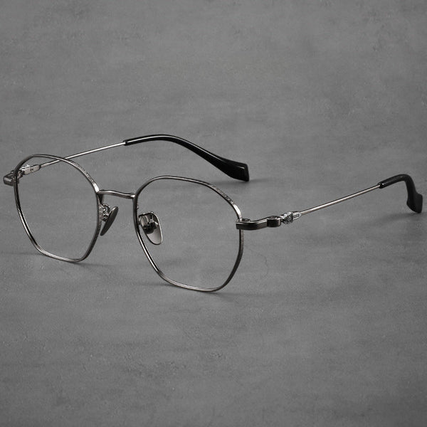 Titanium Geometric Glasses Frame ST 563