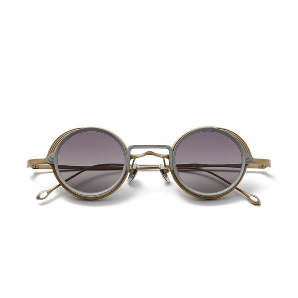 Amill Round Titanium Glasses Frame With Magnetic Sunglasses Clips