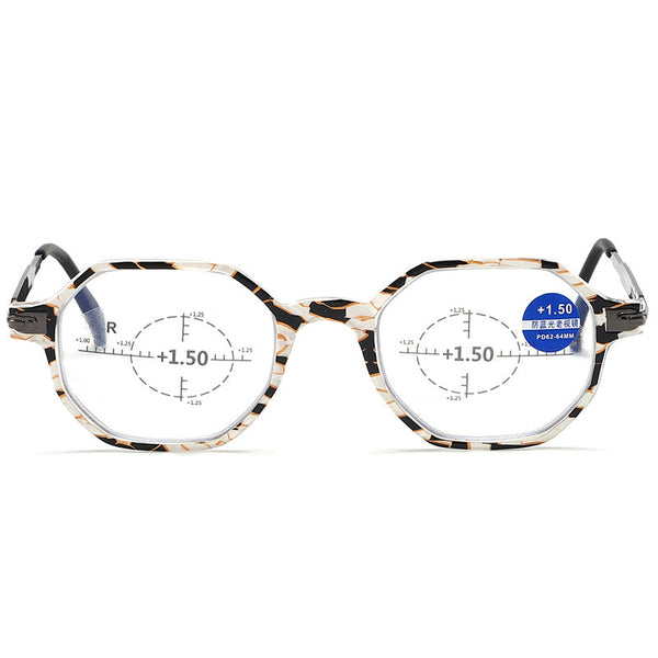 Fashion Retro Ring Focus Hd Anti-Blue Light Reading Glasses - CML2108