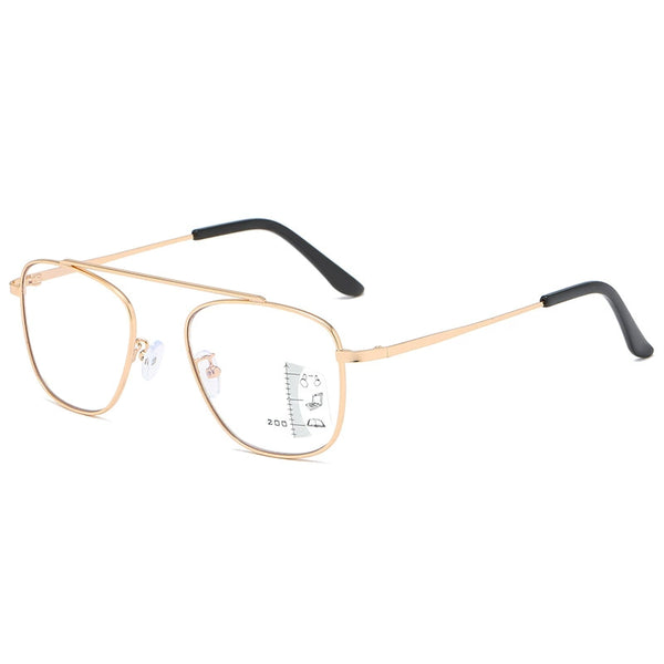 Ultra-light Aviator Multifocal Progressive Anti-Blue Light Reading Glasses