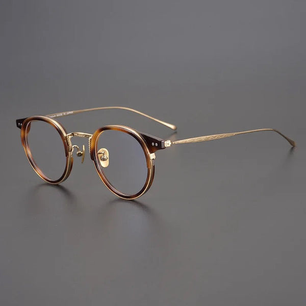 Dona Vintage Titanium Round Glasses Frame