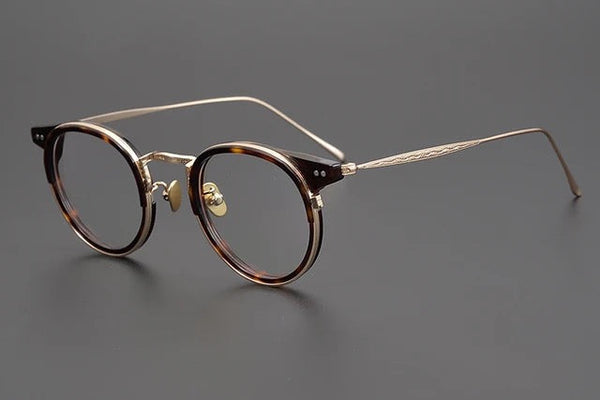 Dona Vintage Titanium Round Glasses Frame