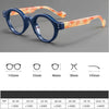 Vintage Retro Round Acetate Optical Glasses Hyperopia Anti-Blue Light Reading Glasses - CML2501