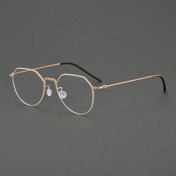 Duque Classic Geometric Titanium Glasses Frame
