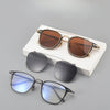 Chi Titanium Vintage Eyeglasses Frame With Sunglasses Clips