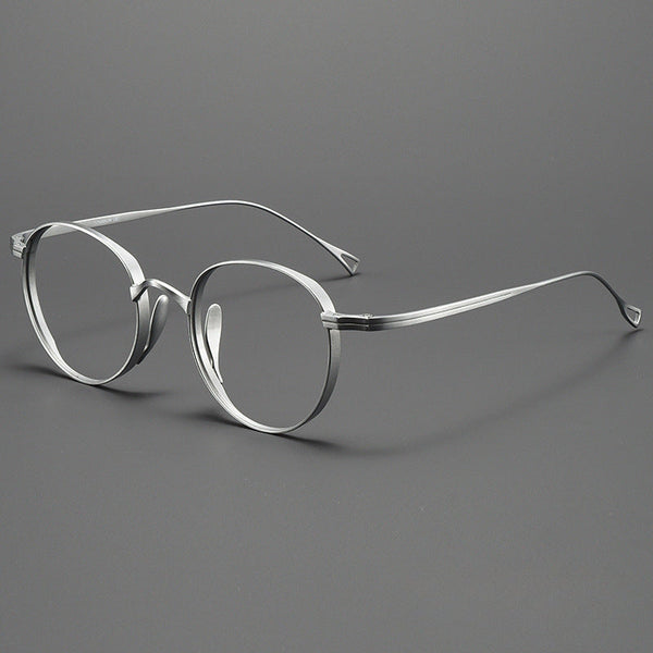 Titanium Vintage Round Eyeglasses Frames ST10519
