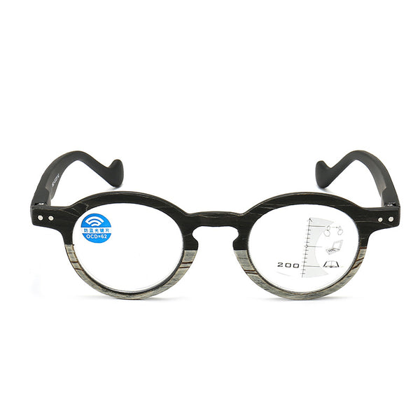 Retro Round Progressive Reading Glasses – Multifocal & Blue Light Blocking - CML1602