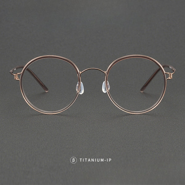Osch Vintage Titanium Round Glasses Frame