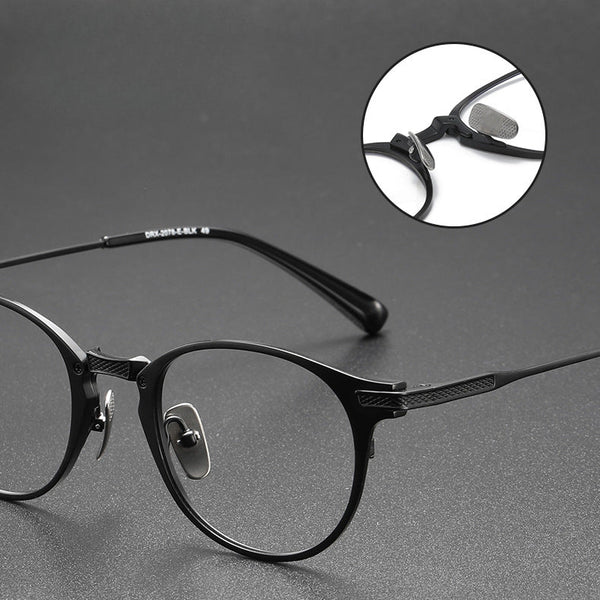 Retro Oval Titanium Ultra-Light Glasses Frame DRX2078