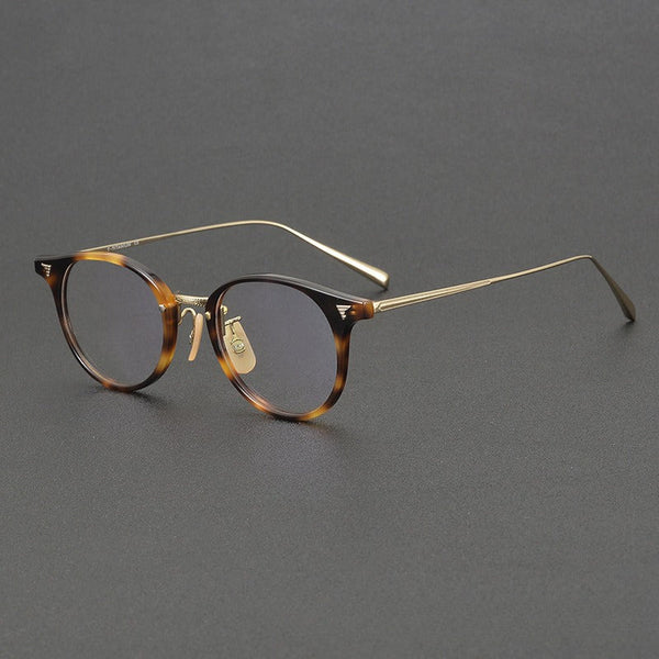 Herta Retro Oval Titanium Glasses Frame