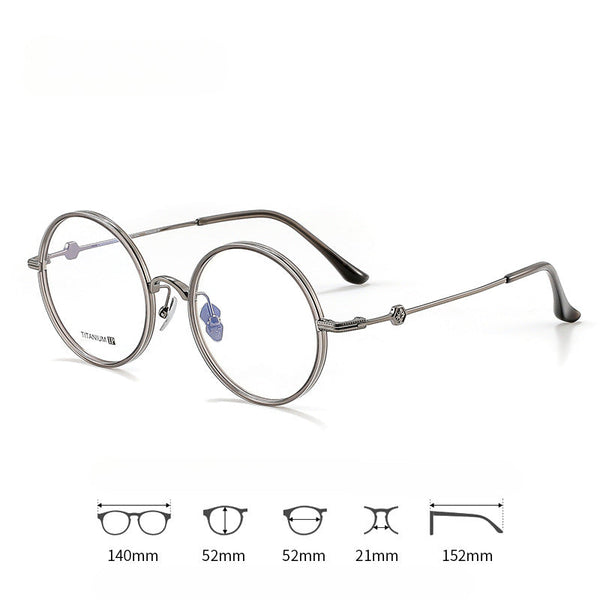 Field Vintage Round Titanium Glasses Frame