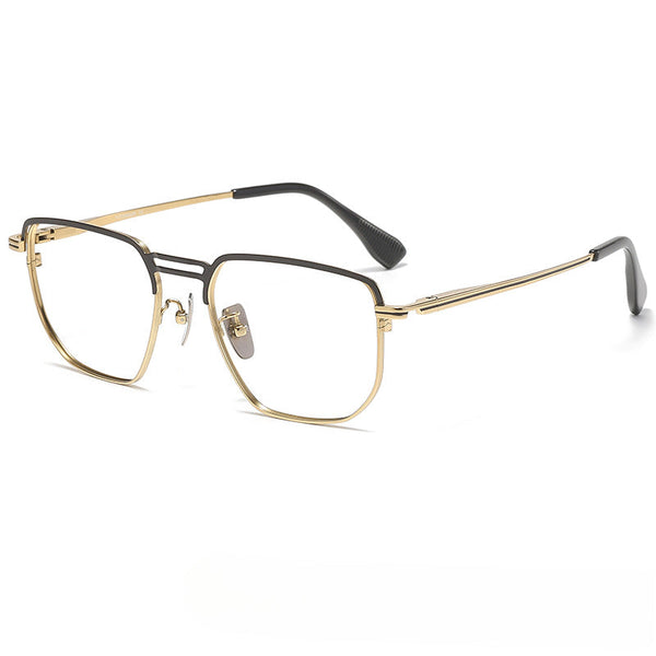 Hahn Business Square Titanium Double-bridge Glasses Frame