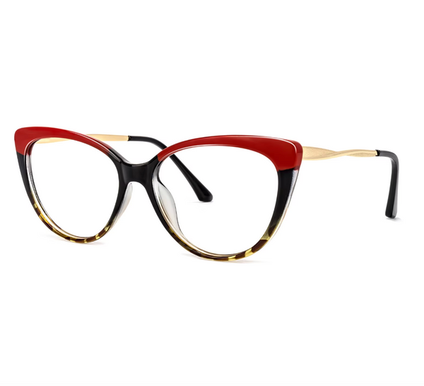 Cat Eye Red Tortoise Eyeglasses