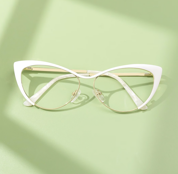 Cat Eye Gold Eyeglasses