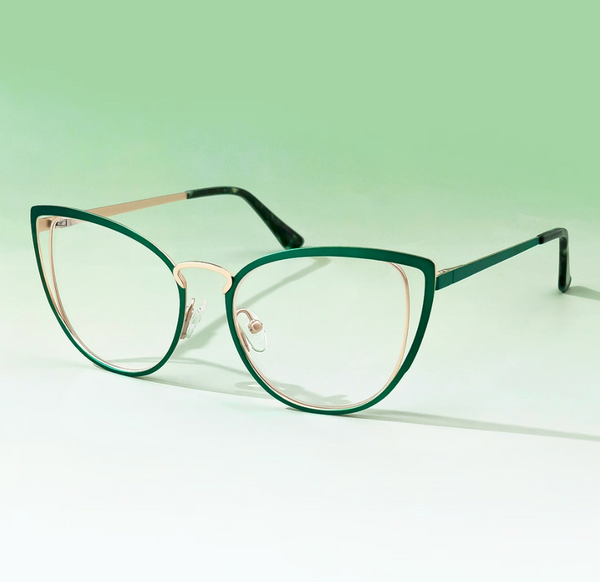 Cat Eye Green Glasses