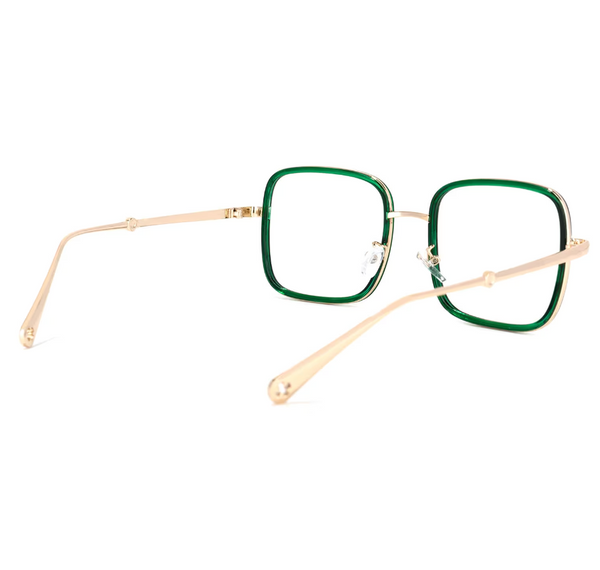 Square Green Eyeglasses