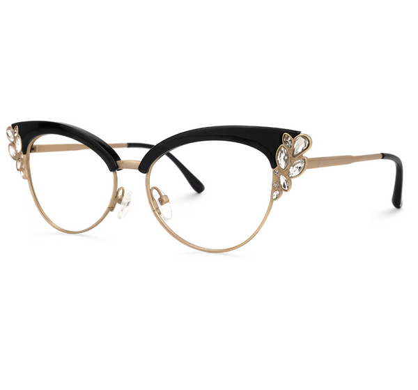 Stylish Black Browline Glasses