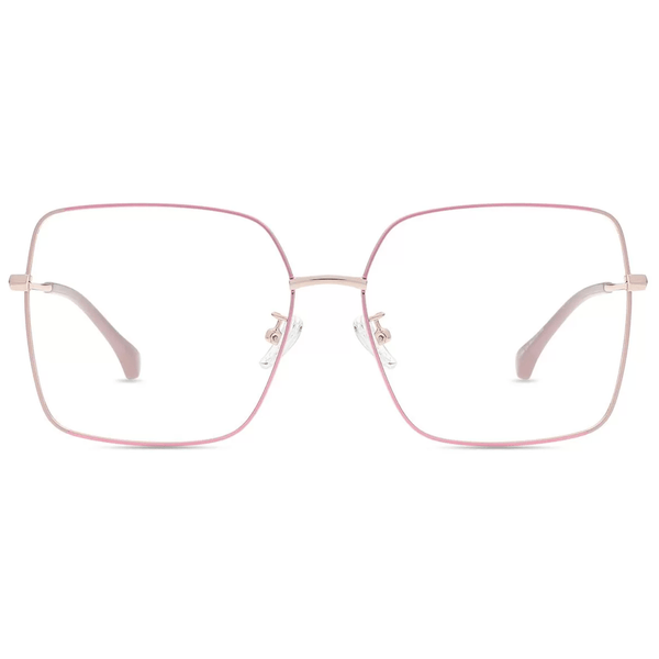 Oversized Metal Square Glasses