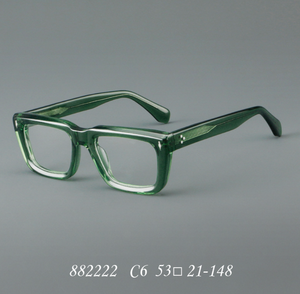 Majeed Retro Rectangle Acetate Glasses Frame