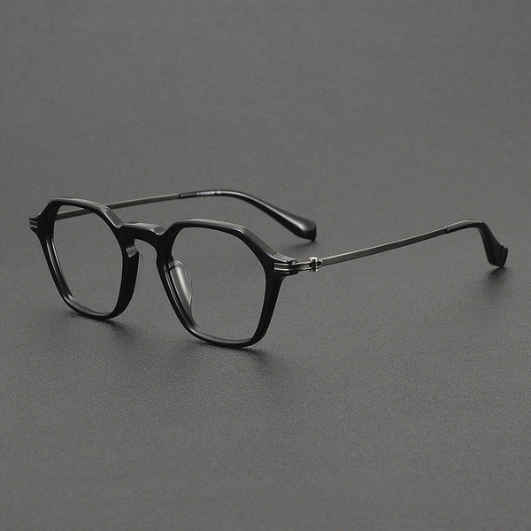 Wally Vintage Titanium Polygon Glasses Frame