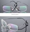 Ultra-Light Titanium Rectangle Rimless Glasses - CMT861