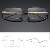 Frameless Ultra-Light Multifocal Progressive Square Anti-Blue Light Reading Glasses